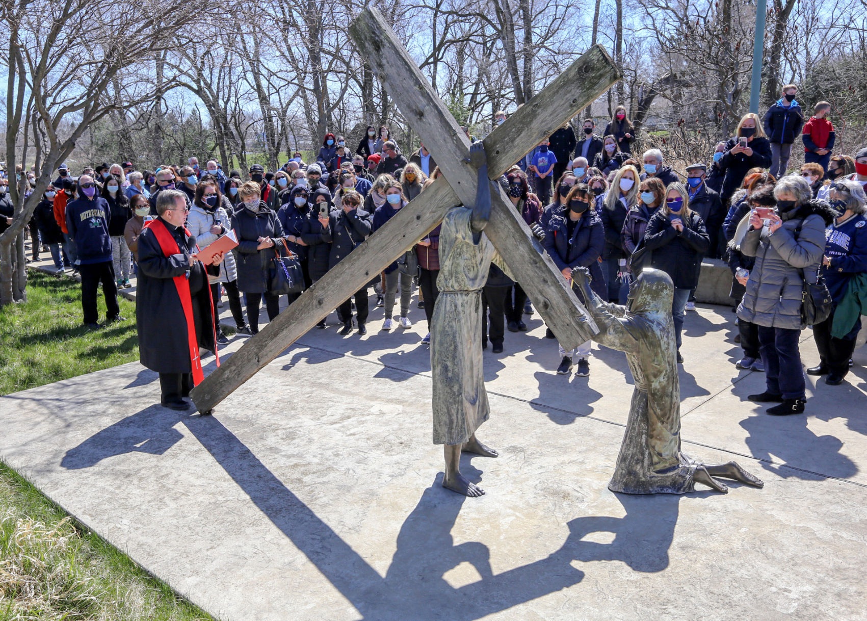 Stations of the Cross with Bishop Robert J. McClory, of the Diocese of Gary prays the Stations